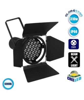 Θεατρικός Προβολέας Εκθέσεων DMX512 CREE LED 310 Watt 230v Αδιάβροχος IP44 Ψυχρό Λευκό 6000k Dimmable GloboStar 51166